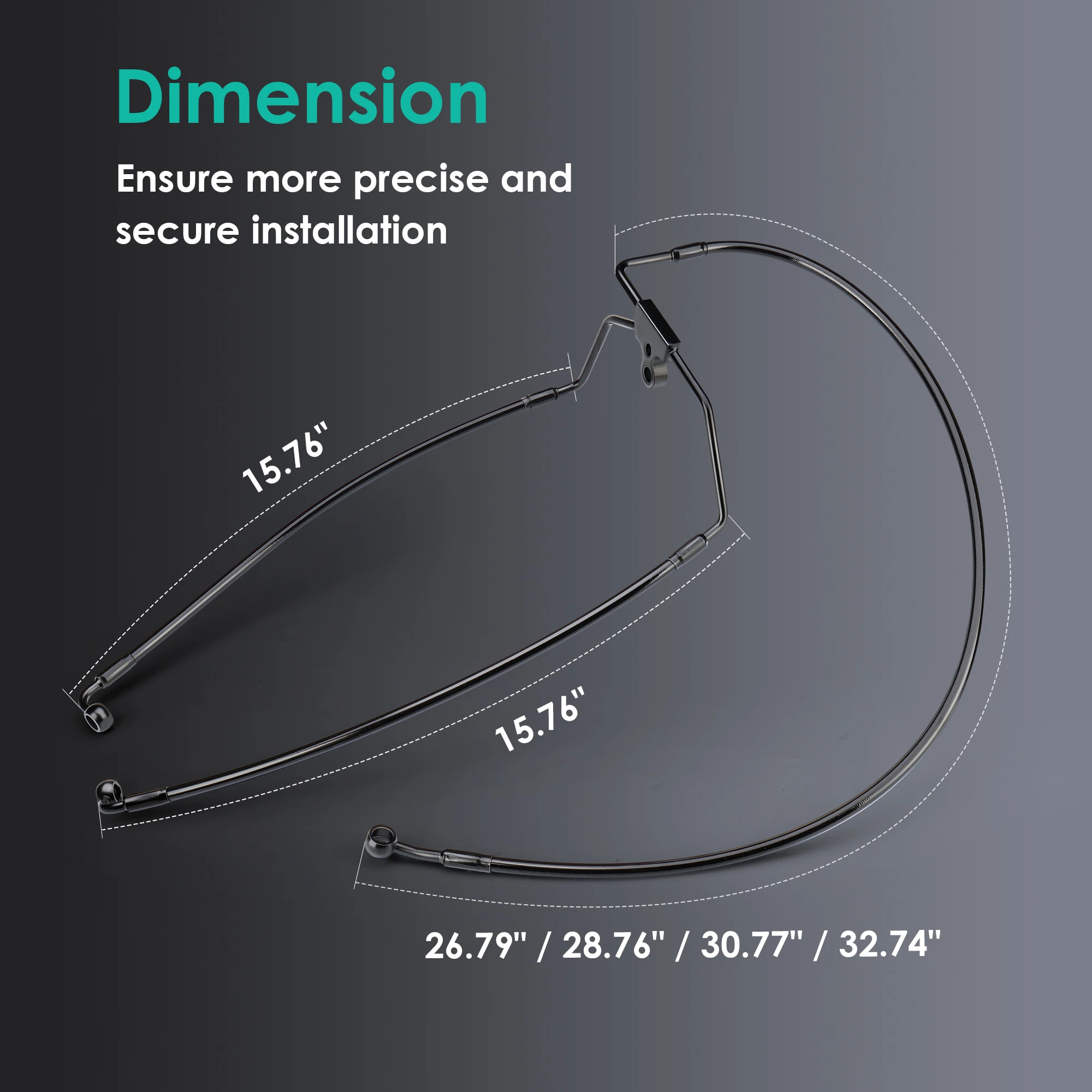 Stainless Steel Brake Line Oil Hose Kit for Harley 1996-2013 Touring Street Glide FLHX Electra Glide FLHT Road King Glide No ABS