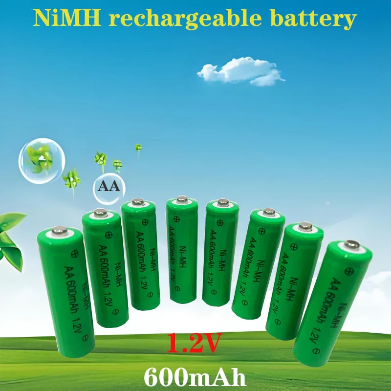 

New AA battery 600 MAh New rechargeable NI-MH battery 1.2 V AA battery suitable for clocks, mice, computers, toys, etc.