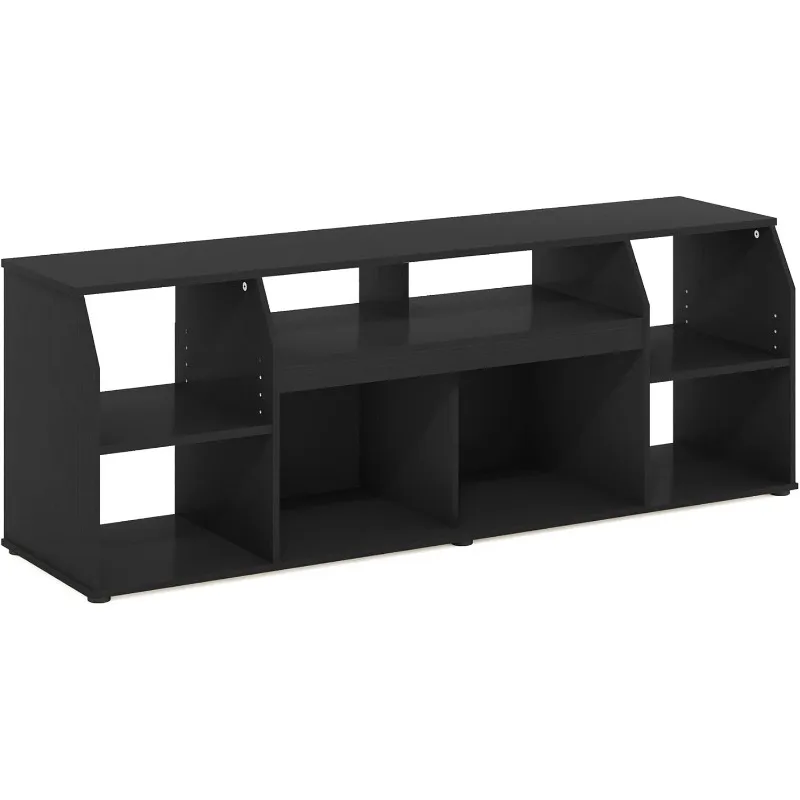 Jaya テレビスタンド、最大 65 インチのテレビ用、LED ライト付きゲームエンターテイメントセンター、リビングルームメディアコンソールテーブル、アメリカン