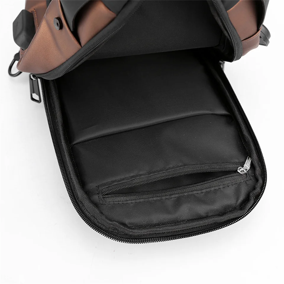 Men's Small Chest Pack Solid Male Outdoor Chest Bag Nylon Chest Pack Men Fashion Travel Purse Phone Pouch Pocket Sling Bag