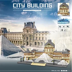 Louvre Museum Micro Mini Building Blocks Set Toy:Art Gallery Model with Cultivar Your Creativity,Perfect for Architecture Lovers