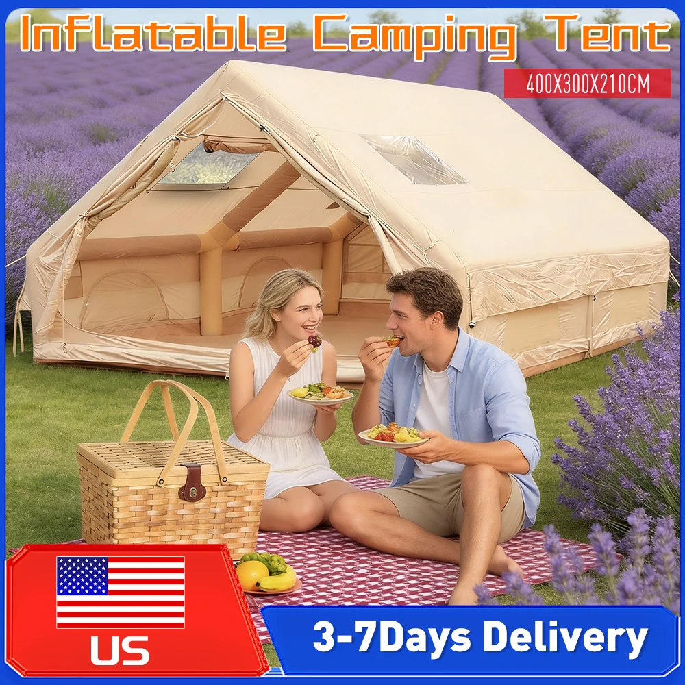 

Надувная палатка для кемпинга, водонепроницаемая, ветрозащитная, для глэмпинга и отдыха на природе