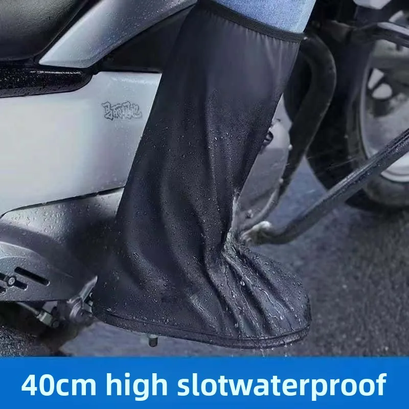 Waterproof Rain Boot Covers Thickened Non Slip High Boots Shoe Covers For Men Women Outdoor Cycling Rainy Days