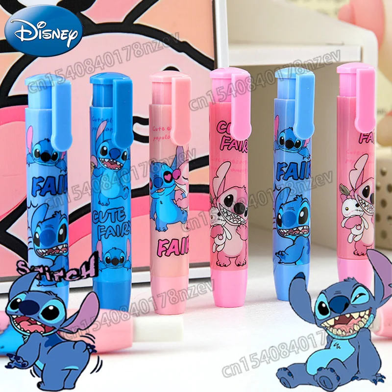 

Hot Disney Stitch Pencil Eraser Cartoon Cute Lilo&Stitch Creative Lipstick Modeling Stationery Erasers for Pupil School Supplies