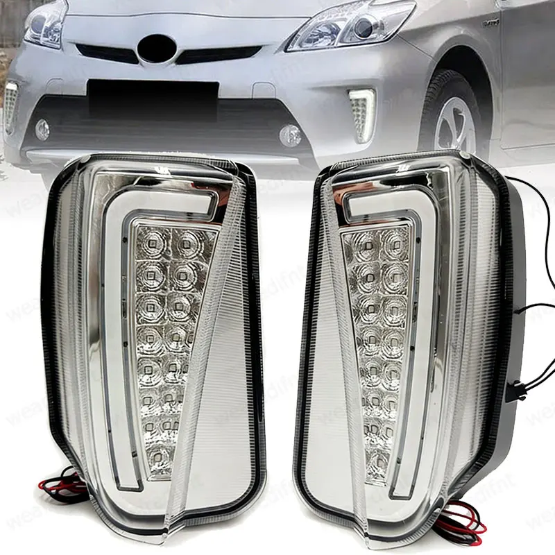 

Car LED Fog Light For Toyota Prius 2012 2013 2014 2015 Led Driving Light Front Bumper DRL Fog Lamp Assembly Turn Signal Light