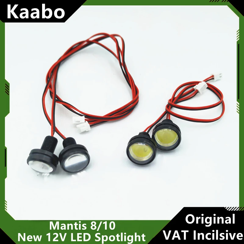 Original 12V LED Spotlight for New Version Kaabo Mantis 8 Mantis10 Electric Scooter 12V LED Front Light Brakelight Accessories