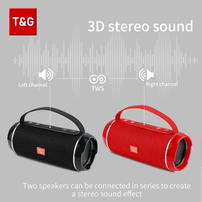 T&G TG116C Bluetooth Speakers Wireless Powerful Portable Speakers Box Outdoor Speaker Subwoofer Music Center Boom Box With Radio image 6