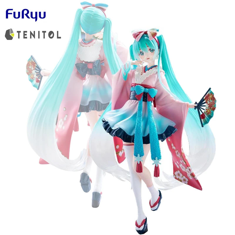 

FuRyu TENITOL VOCALOID Hatsune Miku NEO TOKYO Series KIMONO PVC 22.5CM Anime Action Figures Model Collection Ornament Toy