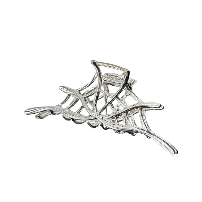 Durability Metal Spiders Webs Hair Claw Halloween Fashion Exaggerated Claw Clip for Enhancing Party Outfits