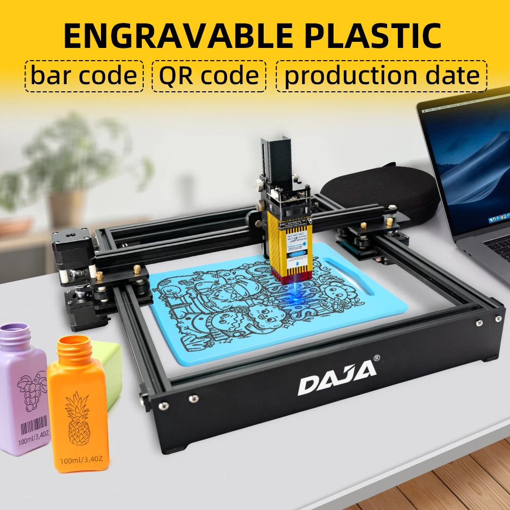 DAJA Laser Engraving CNC Portable Laser Engraver Marking Machine for Logo Steel Wood Plastic Bamboo WIFI DIY Glass Leather D3