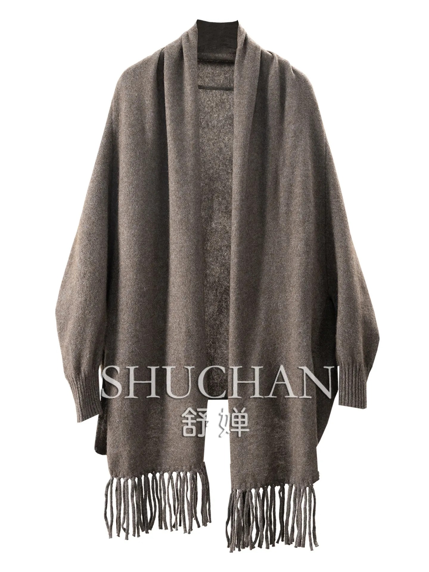 Atmospheric Tassel Yak Fleece Wool Elegant Sweater Shawl Cardigan Jacket 81J9 Cachecol Feminino Inverno