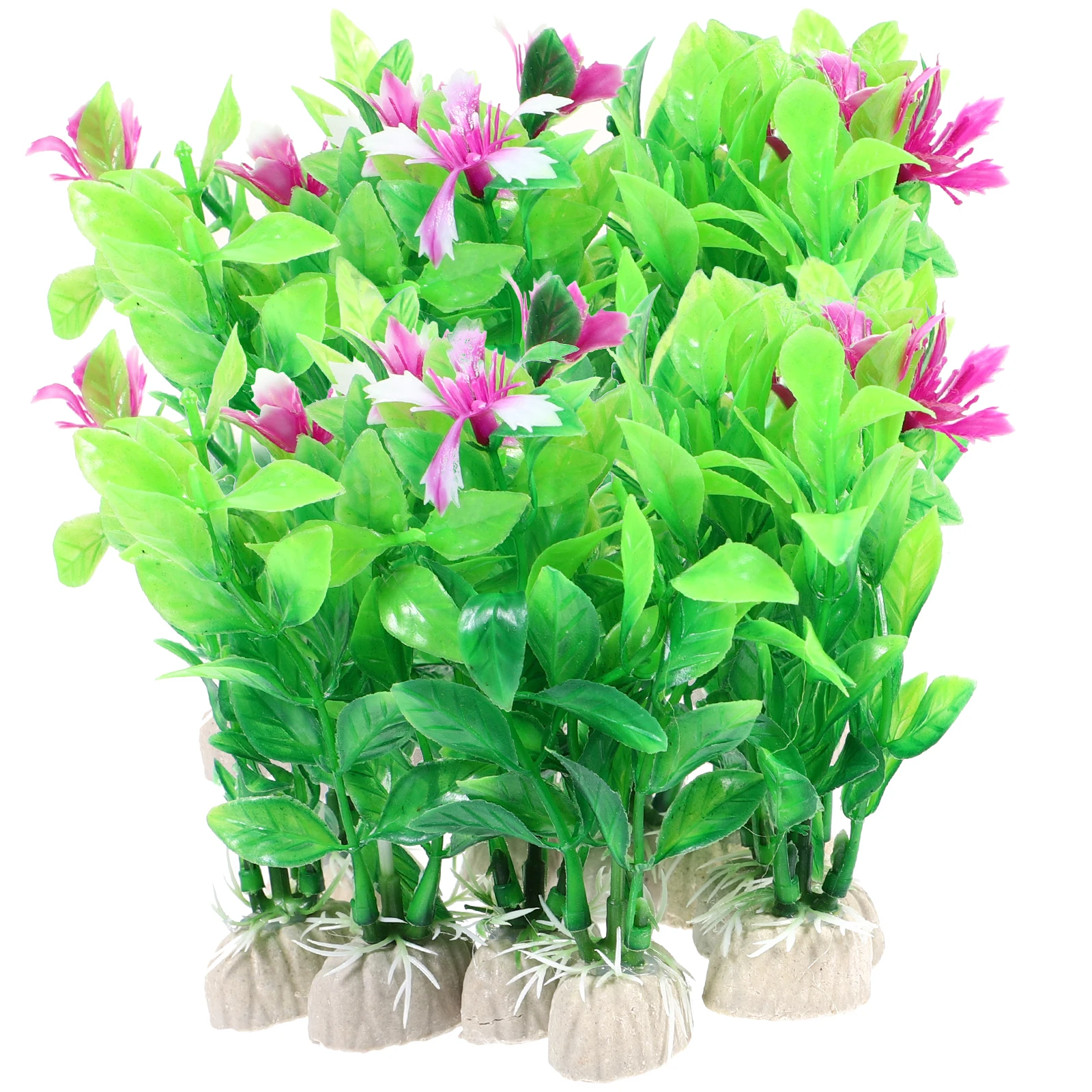 

20pcs Fake Plants Plastic Fish Tank Decorations Artificial Water Plants For Betta Fish Tank Accessories Aquarium Ornament