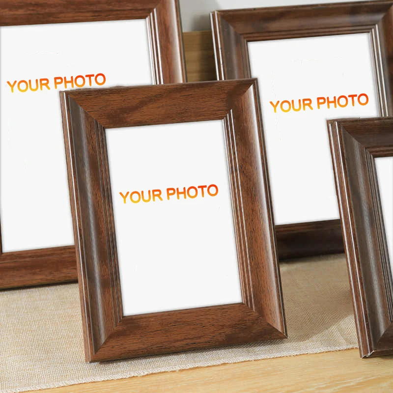 1Pcs Vintage Style Photo Frame Retro Display Stand 5-14inch Portrait Photo Stand DIY Pictures Commemorative Gift Decoration