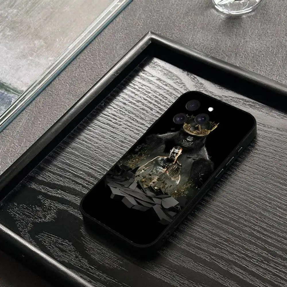 حافظة هاتف كونور مكجريجور ذا كينج غلاف أسود لهاتف آيفون 16/15/13/14 برو ماكس/ 11 Plus/X/Xr/Xs Max/12 نماذج متوافقة صغيرة #6