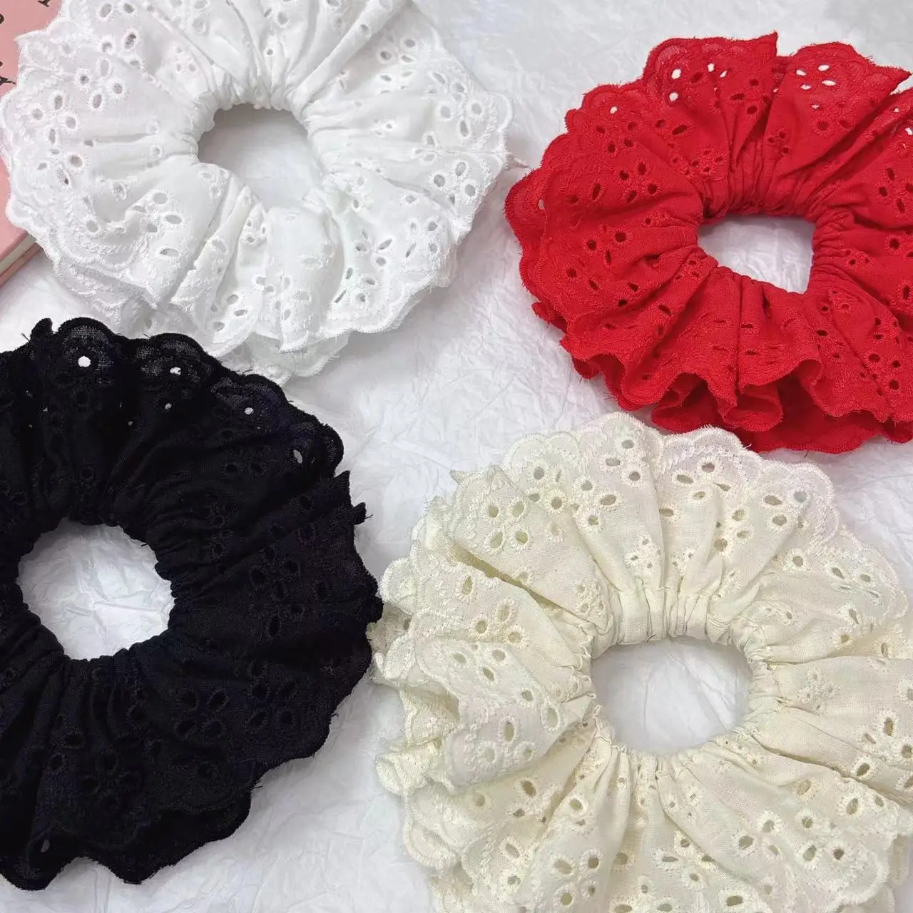 

Lace Hair Tie Large Elastic Headband Ponytail Holder Rubber Hair Band Hair Accessory 20 cm