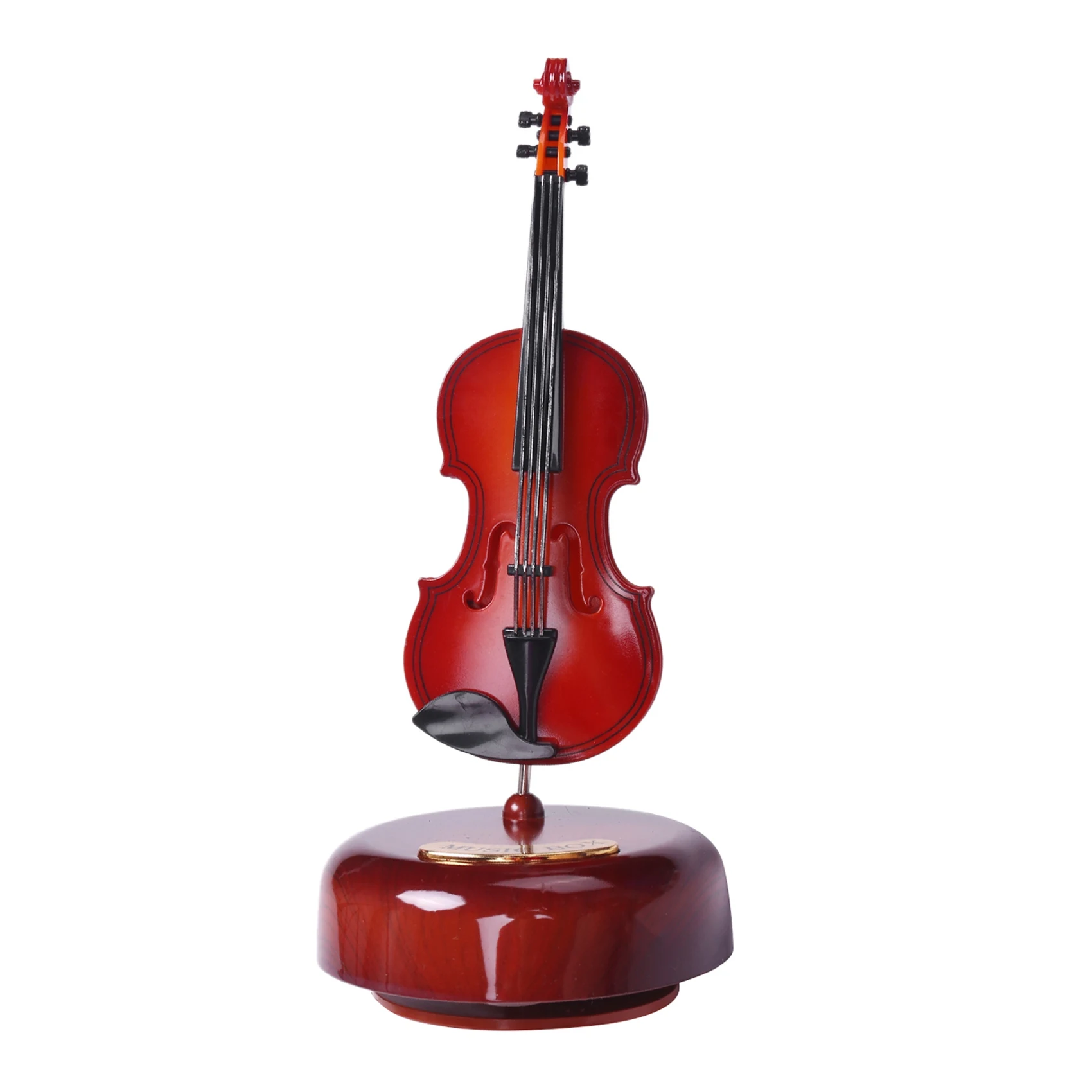 Violin Music Box Rotating Musical Base Classical Music Box Instrument Gift for Boys Girls Birthday Christmas