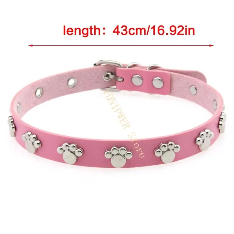 ناعم Pu Paws Print Print Twiber المجوهرات لدور لعب الأدوار حدث D08E