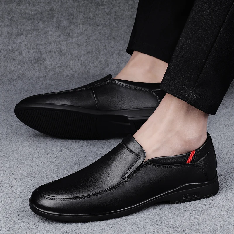 

Trendy Men's Genuine Leather Shoes Anti-skid Loafers Men's Casual Shoes Soft Soles Comfortable Driving Shoes Park Walking Shoes