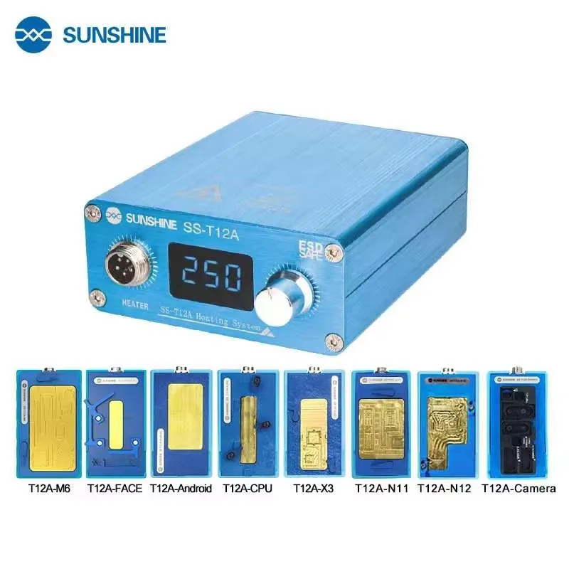 SUNSHINE SS-T12A Soldering Station Kit Mobile Phone Motherboard Repair Tool For IPX~14/Pro/max CPU Heating Disassembly Platform