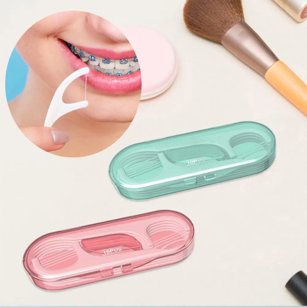 Useful Teeth Flosses Brush Loss High Toughness Safe Compact Dental Floss Sticks with Storage Box Dental Flosses Oral Care