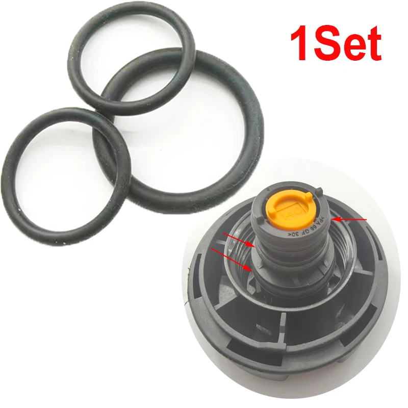 3Pcs Car Coolant Expansion Tank Cap Gasket For BMW 128i E82;88 2008 2009 2010 2011 2012 2013