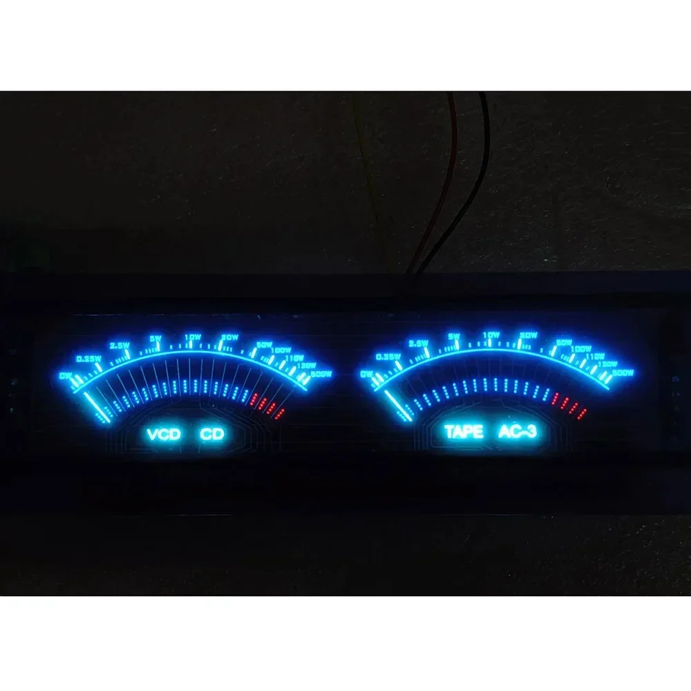 

New Dual Channel Power Amplifier Panel Music Audio Spectrum Indicator Dual VU Meter Audio Level DB Meter Desktop Decoration Gift