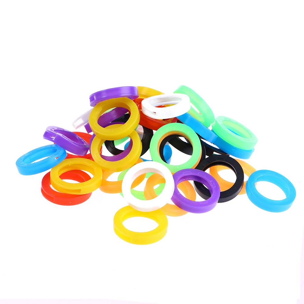 

72pcs Silicone Covers Waterproof Dustproof Flexible Protectors For Home Office Car Colorful Key Identifiers Key Sleeves