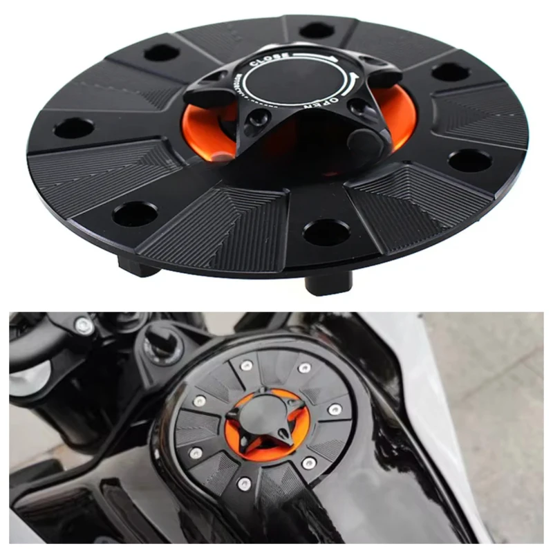 Motorcycle Modified Aluminum Alloy Fuel Gas Tank Cap Keyless Cover Quick Release Cover for KTM390 DUKE250 Duke 390 RC390 890 790