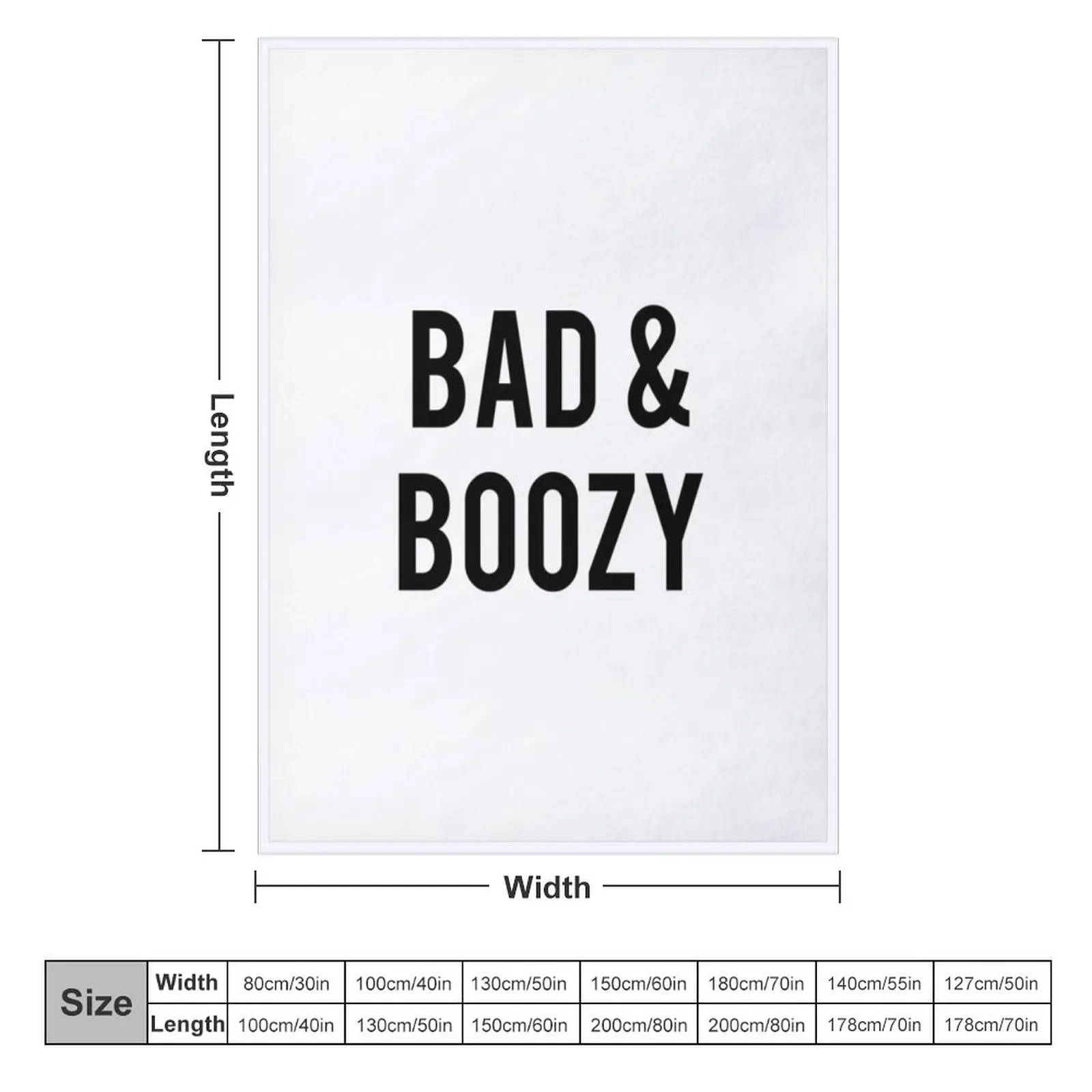 Bad and boozy Throw Blanket Blankets For Baby Decorative Sofas valentine gift ideas Blankets