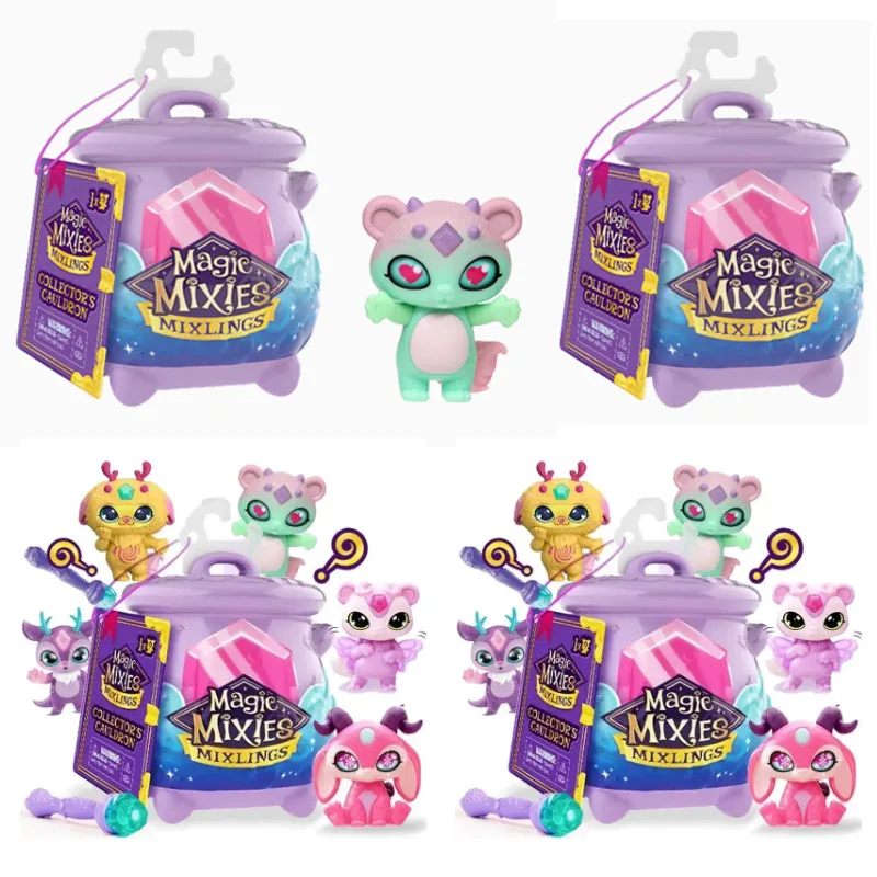 Magic Mixie Power Cauldron Mixlings Blind Box Toys Cute Dolls Jar Toy Collect Glow in Dark Change Colors Figurine  Gifts