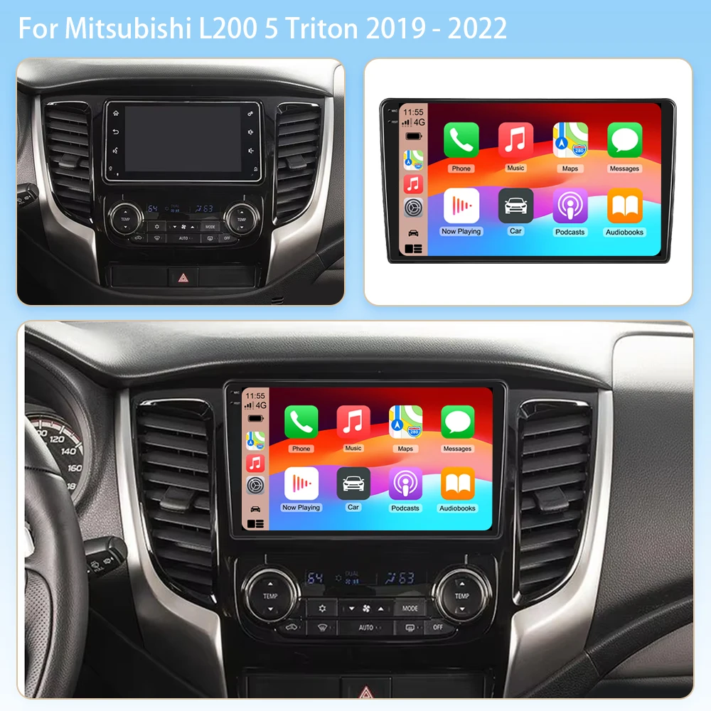 9 Inch Android 16 Car Stereo For Mitsubishi L200 5 Triton 2020 2021 2022 Auto Radio Multimedia Player Navigation GPS With Radio