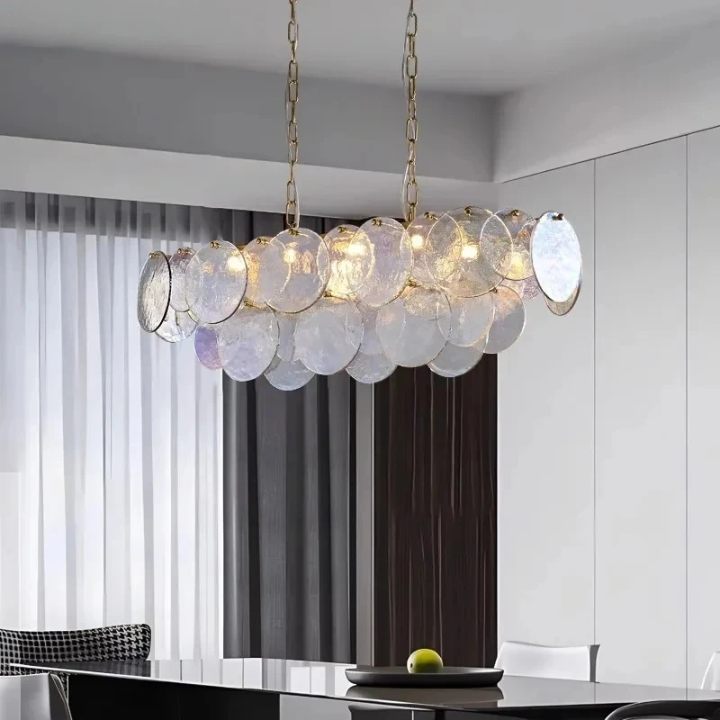 Colorful Glass Light Luxury Pendant Light With A Sense Of Luxury Creative Retro Living Room Dining Room Bedroom Pendant Light