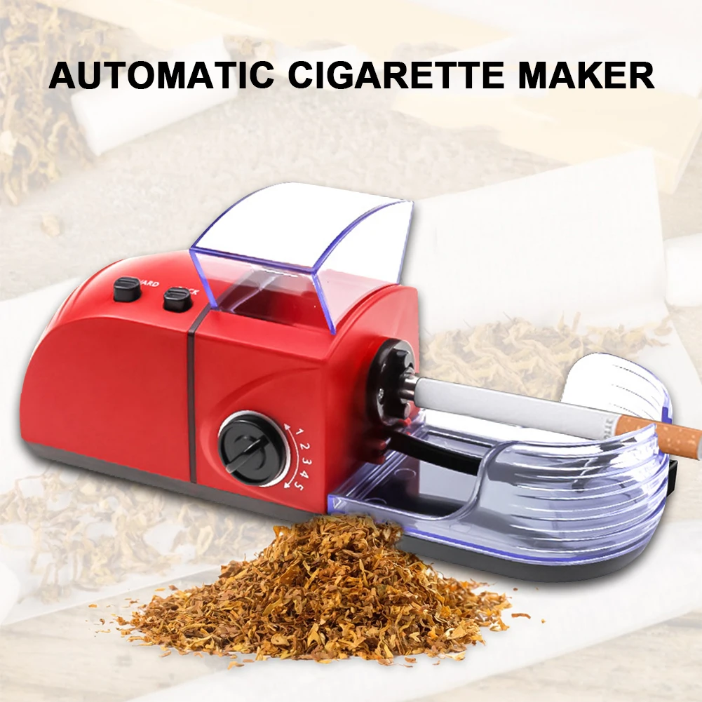 Ergonomic Cigarette Rolling Machine EU/US Plug Electric Automatic Tobacco Roller Injector Maker DIY Smoking Tool