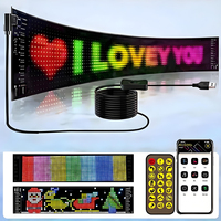 Matrix Pixel Panel,APP Truck Car Devi Scrolling Bright Advertising LED Signs, Flexible USB 5V LED Car Sign Bluetooth App Control