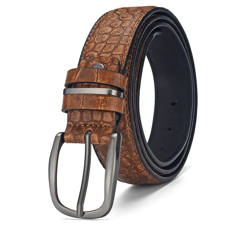 New Men's Business Belt Casual Simple PU Leather Belt Classic Style Clothing Accessories Fashion Versatile Pin Buckle Belt