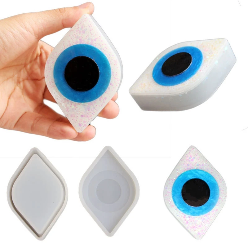 R3MC Storage Box Resin Mold Turkey Evil Eye Shape Silicone Molds for Jewelry Container Molds Resin Casting Mold DIY Trinket