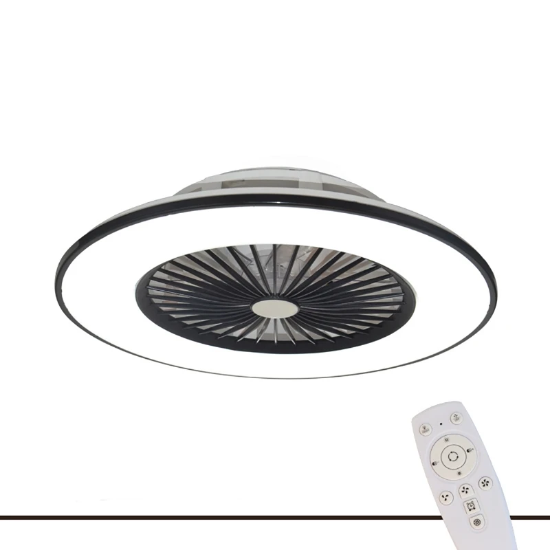 Moderno de Control remoto LED luz de techo 56CM 220V de sala de estar cocina dormitorio baño ventilador lámparas ajustar la velocidad del viento de