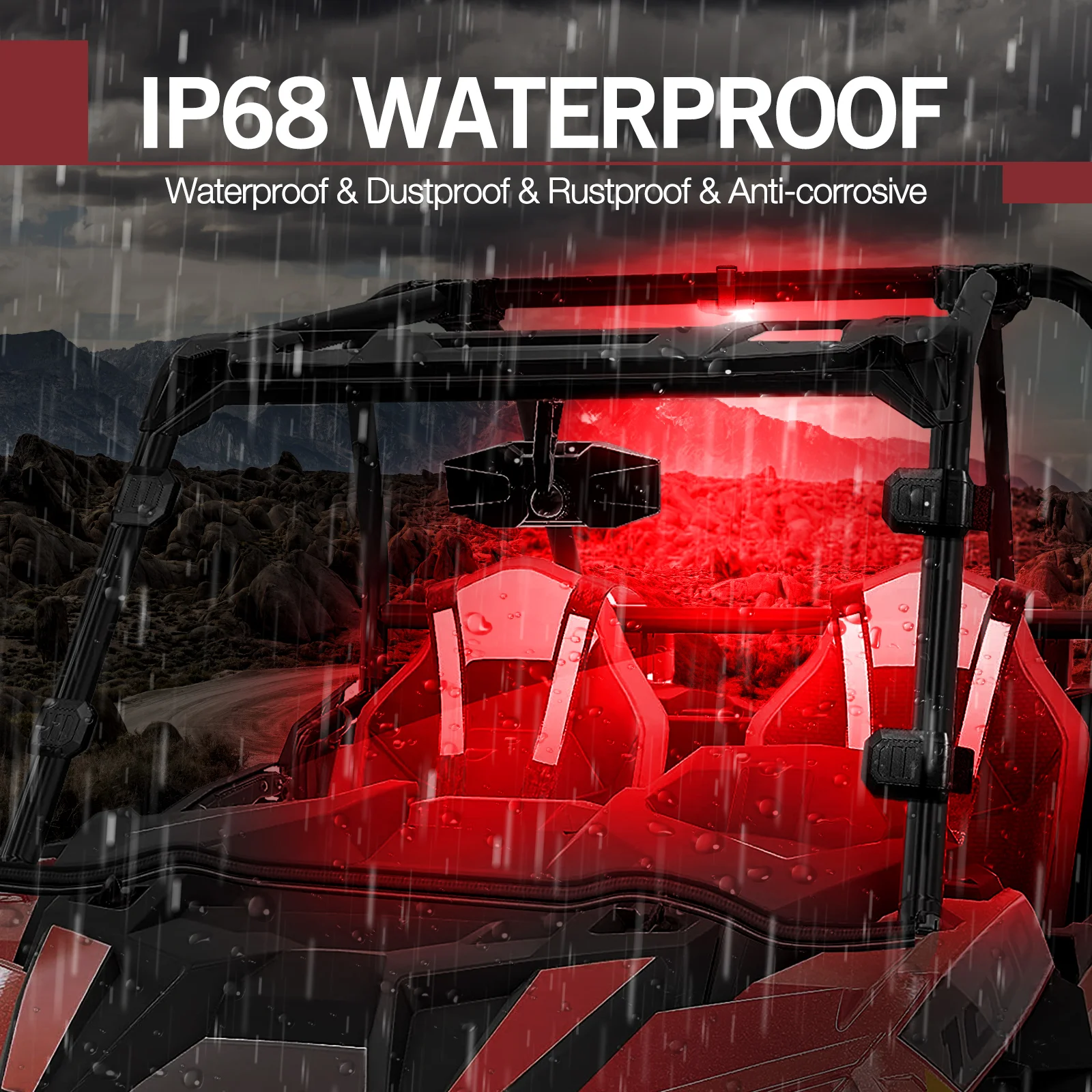 Per Polaris Ranger XP 500/570/900/1000 Crew Can-Am x3 UTV Luce interna UTV Cupola Luce universale Roll Bar Light Mount