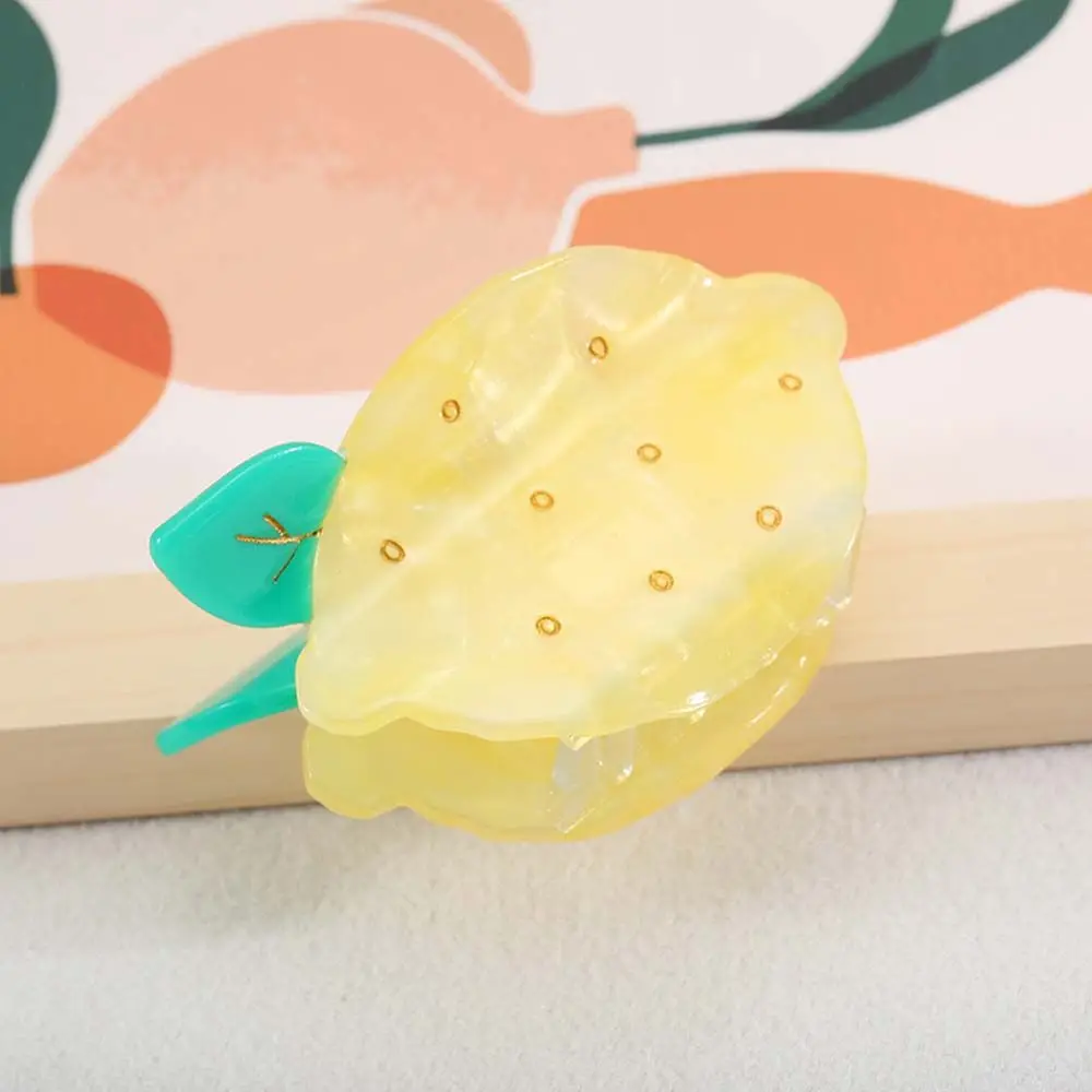 

Acrylic Cute Lovely Lemon Daisy Bouquet Barrettes Pineapple Hair Claws Korean Style Hair Ornaments Hair Clips