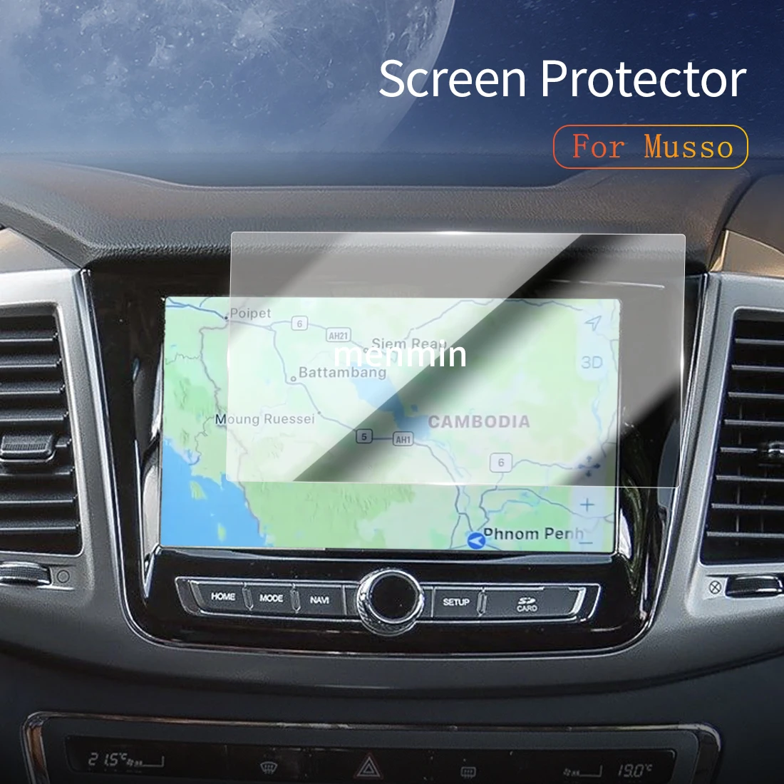 

Car Stickers Dash Carplay Mirror Screen Protector Display Tempered Glass Protective Film Vehicle For22 Shuanglong Musso