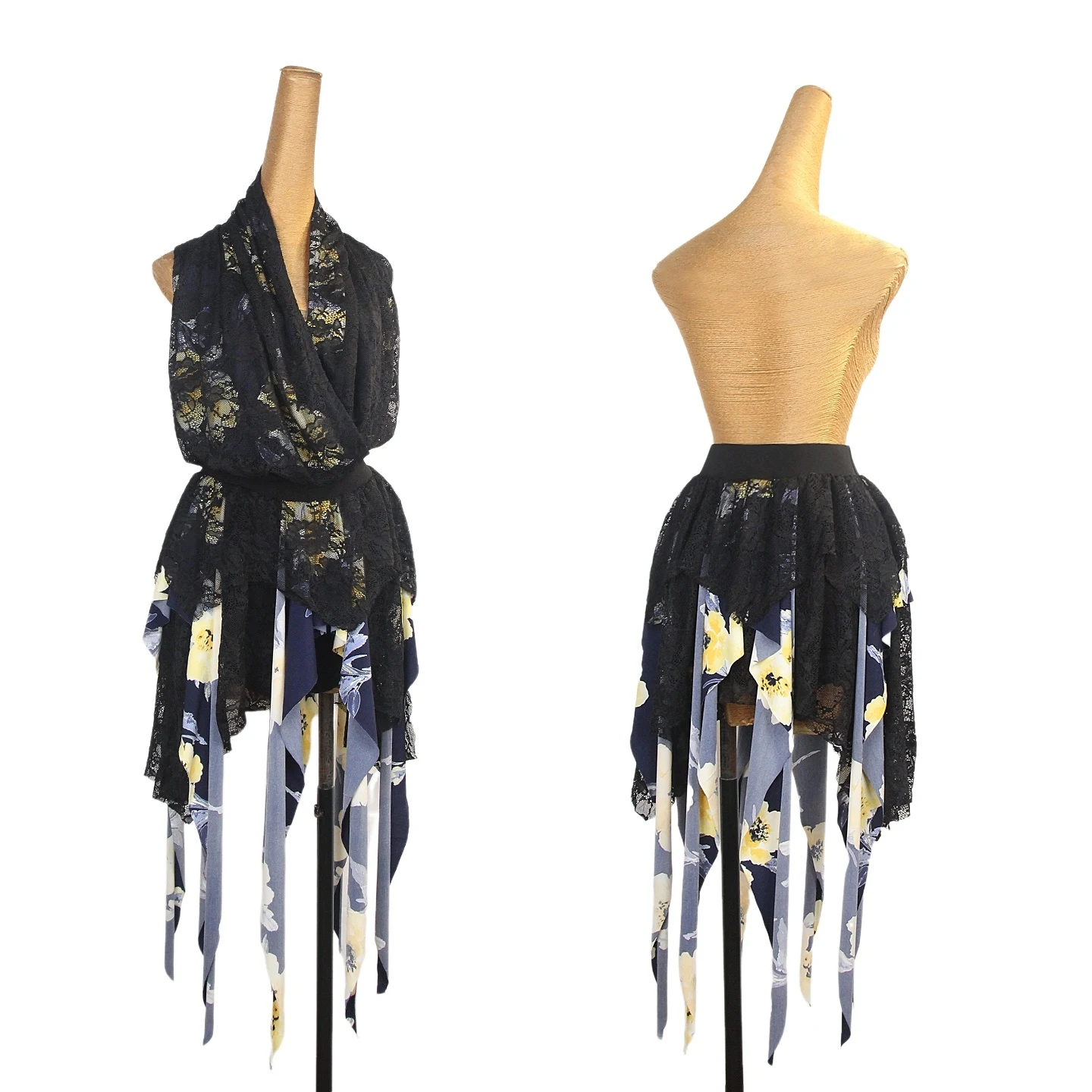 

2026 New Latin Dance Skirts Women Rumba Samba Dance Clothing Lace Irregular Fringes Skirt Adult Latin Dance Practice Wear SS1107