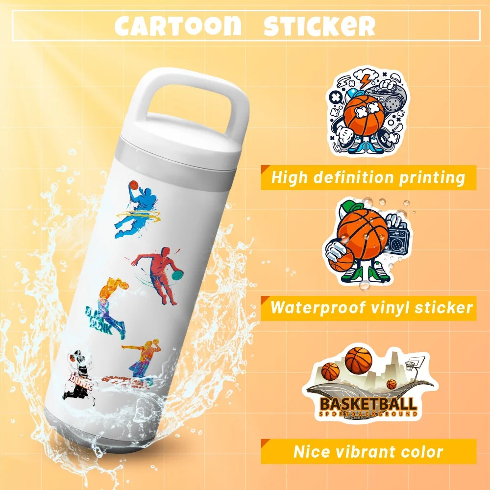 10/30/50PCS Cartoon Basketball Anime Stickers Pack Laptop Phone Skateboard Motorcycle Car Waterproof Sticker for Kids Toy Gift