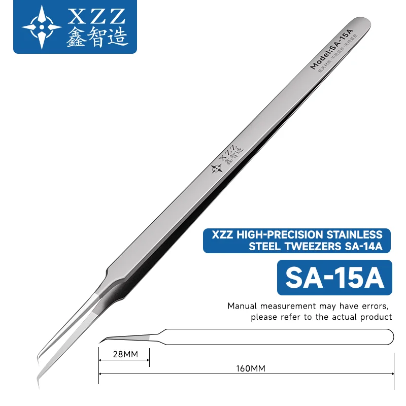 Xinzhizao XZZ SA-14A SA-15A Extended Extra-pointed Tweezers Precision for Mobile Phones Repair Stainless Steel Tweezers
