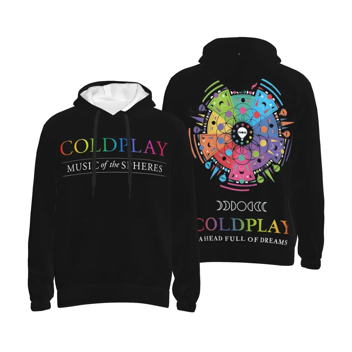 Cold Play Rock Band Hoodie Voor Heren Dames 2024 Tour Trui Lange Mouw Sweatshirts Met Capuchon En Kanga Zak