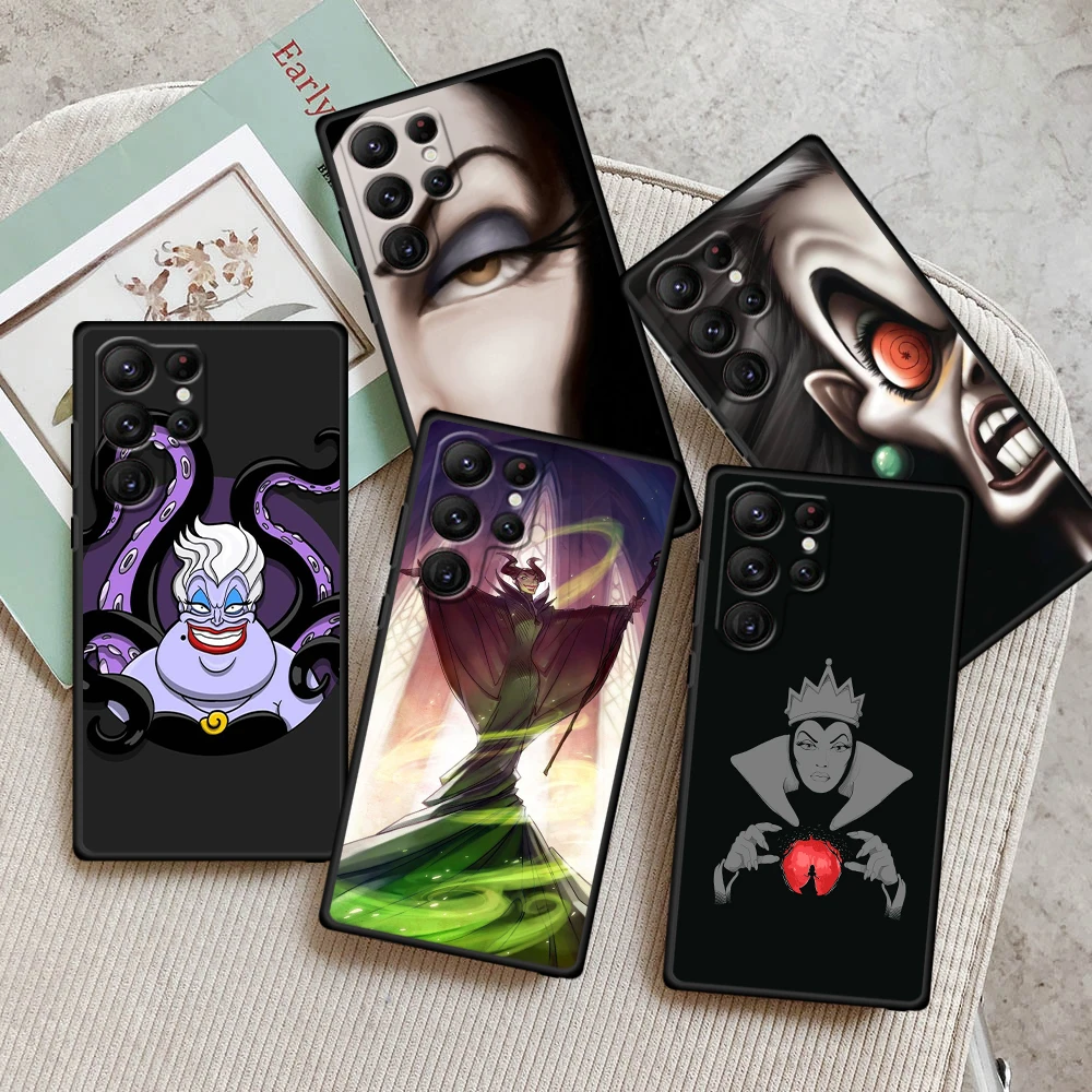 Maleficent Usula Disney For Samsung Galaxy S24 S23 S22 S21 S20 FE S10 S10E Plus Ultra Pro Lite 5G Black Back Phone Case