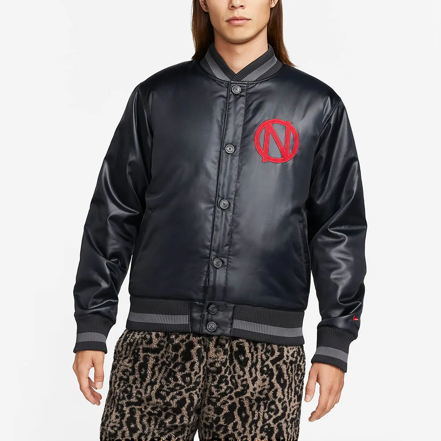 Nike genuine Winter New Men's Fleece-Lined Baseball Jacket DQ6204-045