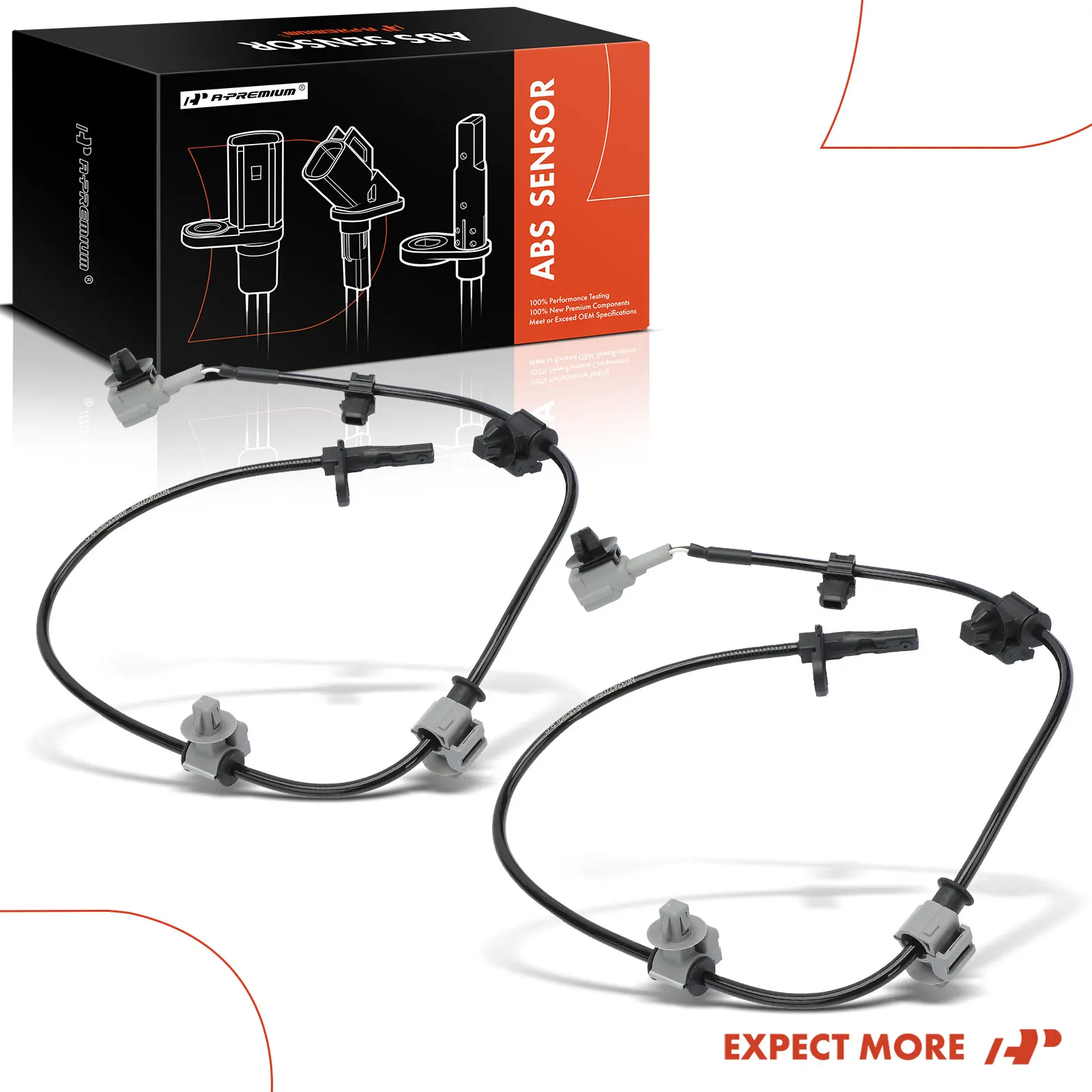 A-Premium 2Pcs Rear Driver & Passenger Side ABS Wheel Speed Sensor for Subaru Forester 2019-2025 Crosstrek 2018-2023