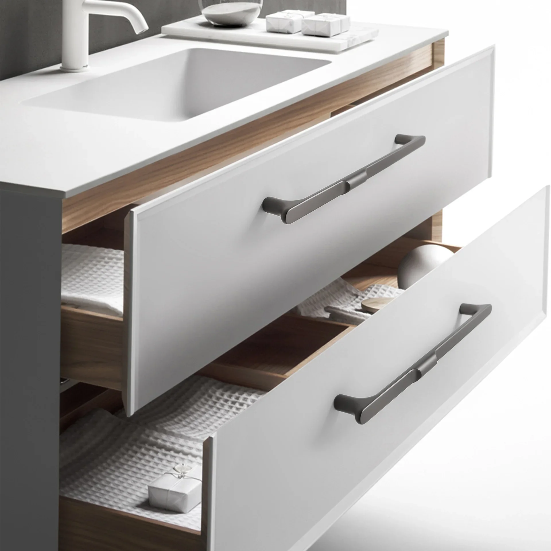 Door handle zinc alloy black modern light luxury wardrobe drawer cabinet solid door handle hardware accessories