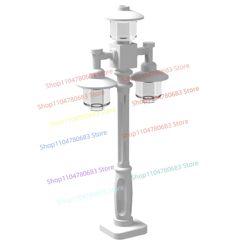 Bloques de construcción MOC, farola de ciudad, arquitectura, modelo Mini escena de calle, accesorios de dibujos animados de Anime, juguete para regalo coleccionable