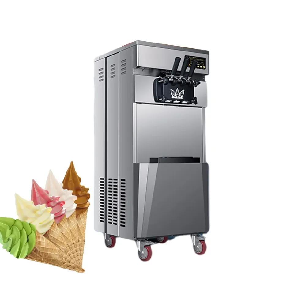 

Best Selling Silver Luxury Customization Desktop Commercial Mini Soft Ice Cream Maker Machine